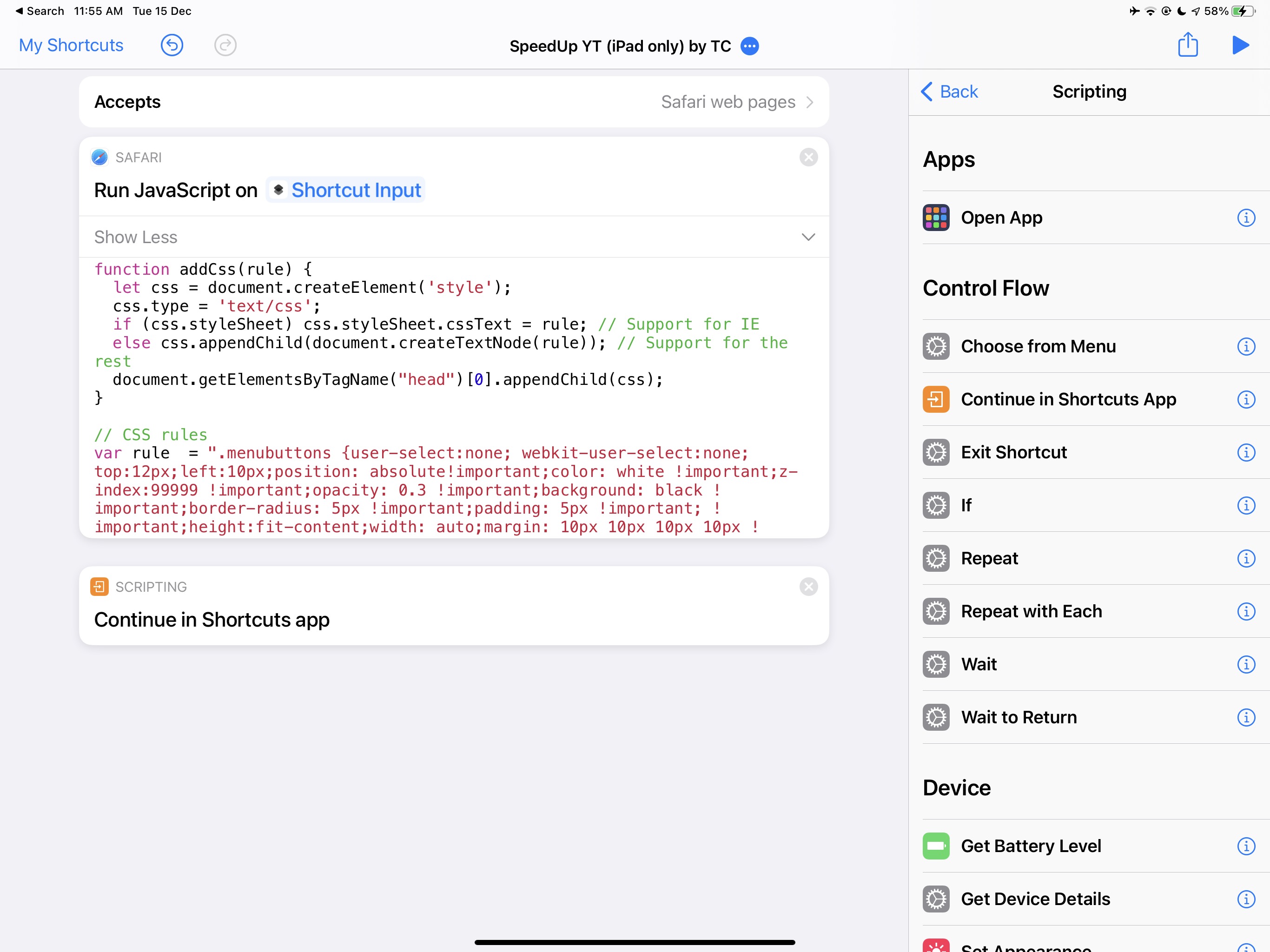 Siri Shortcuts with Javascript + Something I made